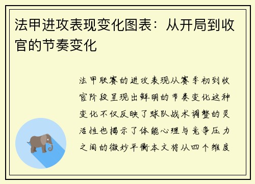 法甲进攻表现变化图表：从开局到收官的节奏变化